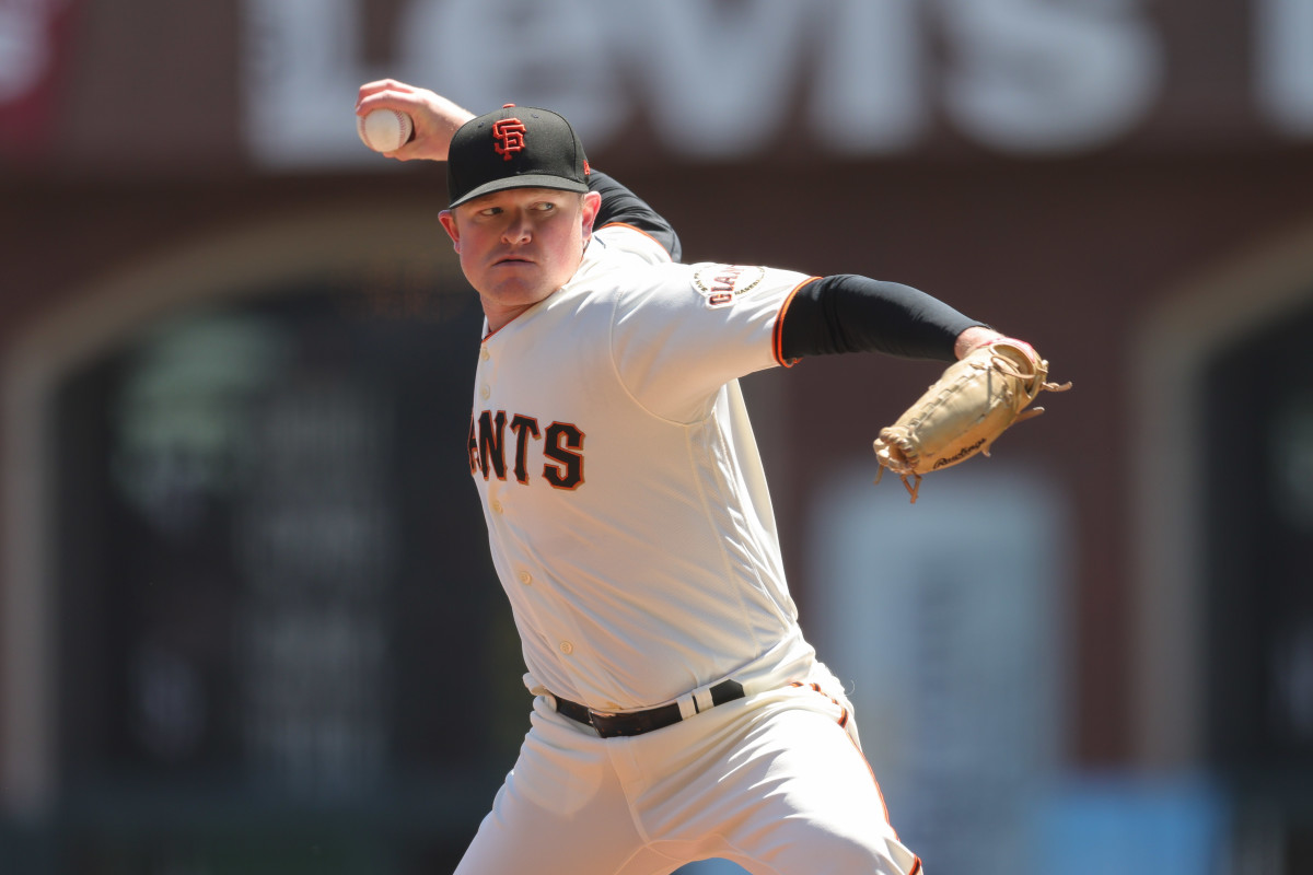 SF Giants starter Logan Webb pitches on August 18th.