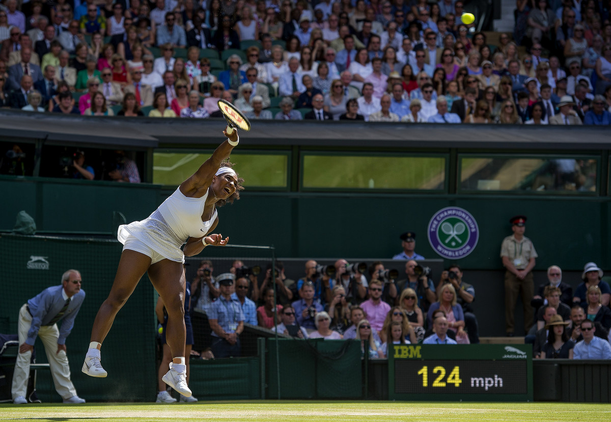 Serena Williams at the 2015 Wimbledon Championships.