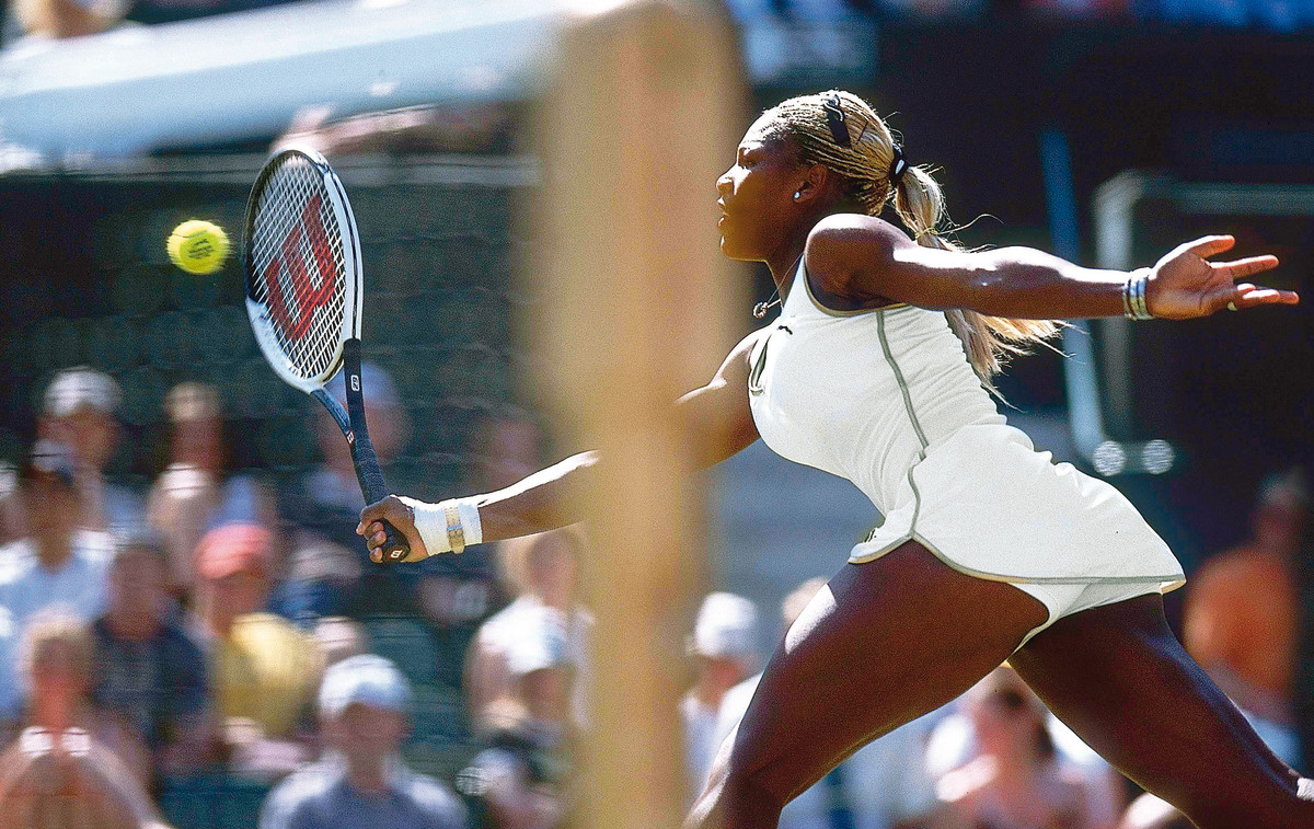 Serena at Wimbledon in 2002.