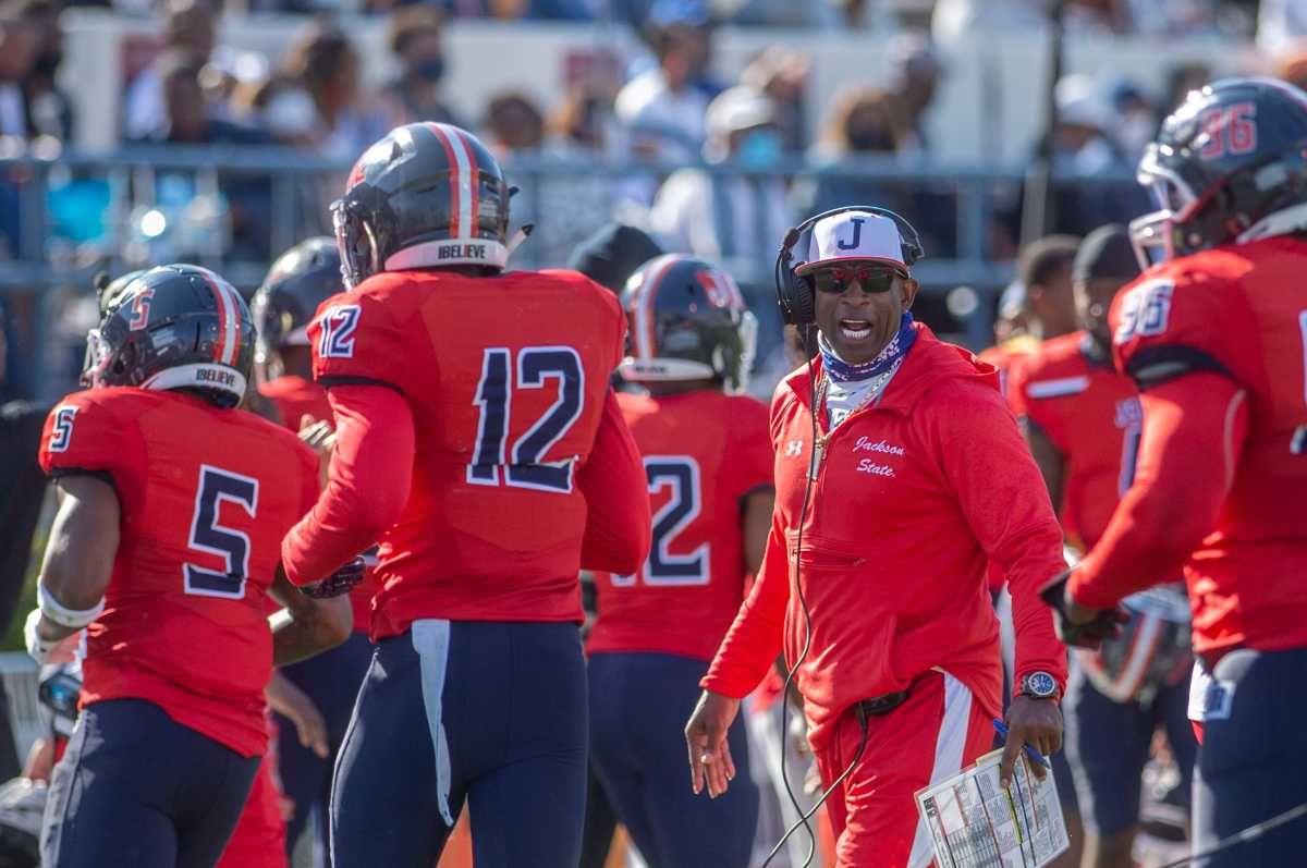 Deion Sanders and Jackson State are 11-1 and won the SWAC championship. 2021-12-18 Deion Sanders