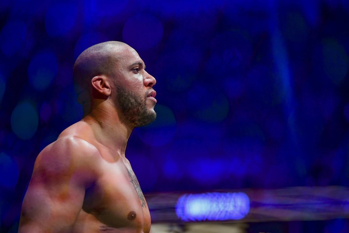 Ciryl Gane before his fight against Francis Ngannou during UFC 270 at Honda Center.