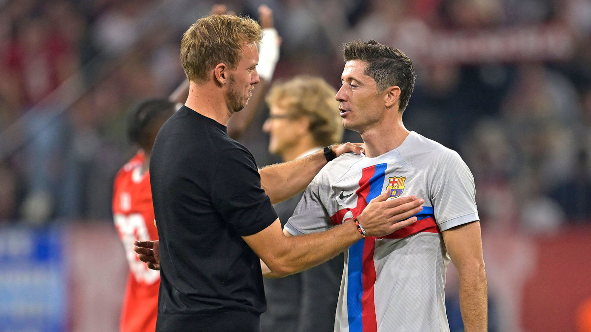 Julian Nagelsmann and Robert Lewandowski