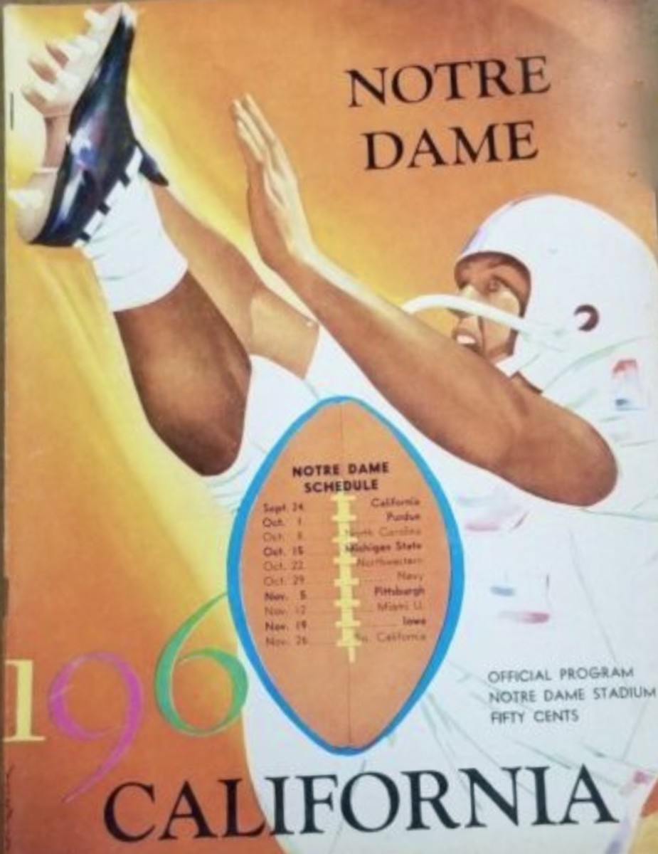 1960 Cal-Notre Dame game program