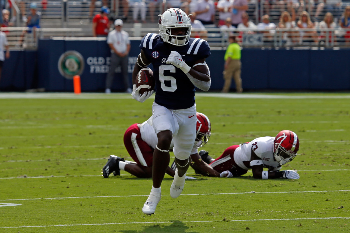 Ole Miss running back Zach Evans