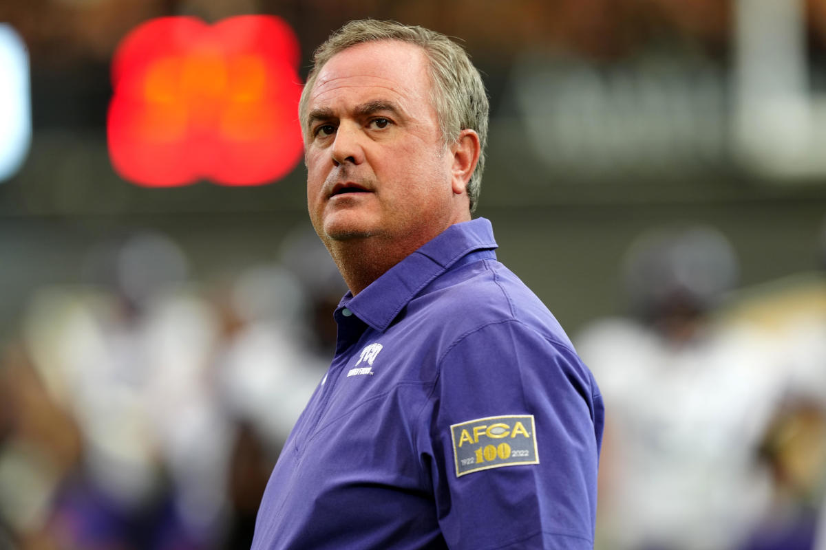 TCU Horned Frogs head coach Sonny Dykes before the game against the Colorado Buffaloes at Folsom Field