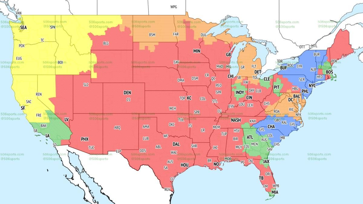 Bucs vs. Saints Projected in Red