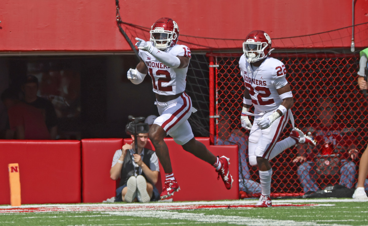OU safety Key Lawrence came up with a late interception to end a late Nebraska drive 