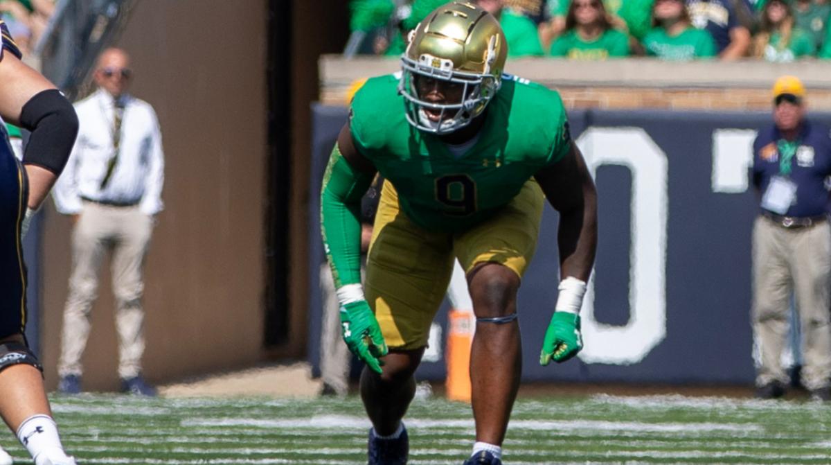 Notre Dame DE Justin Ademilola Declares For The NFL Draft Sports