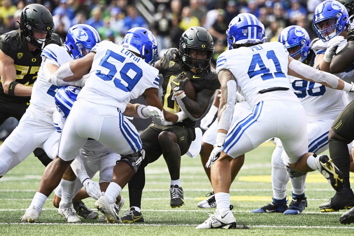 BYU vs Oregon Keenan Pili Logan Lutui