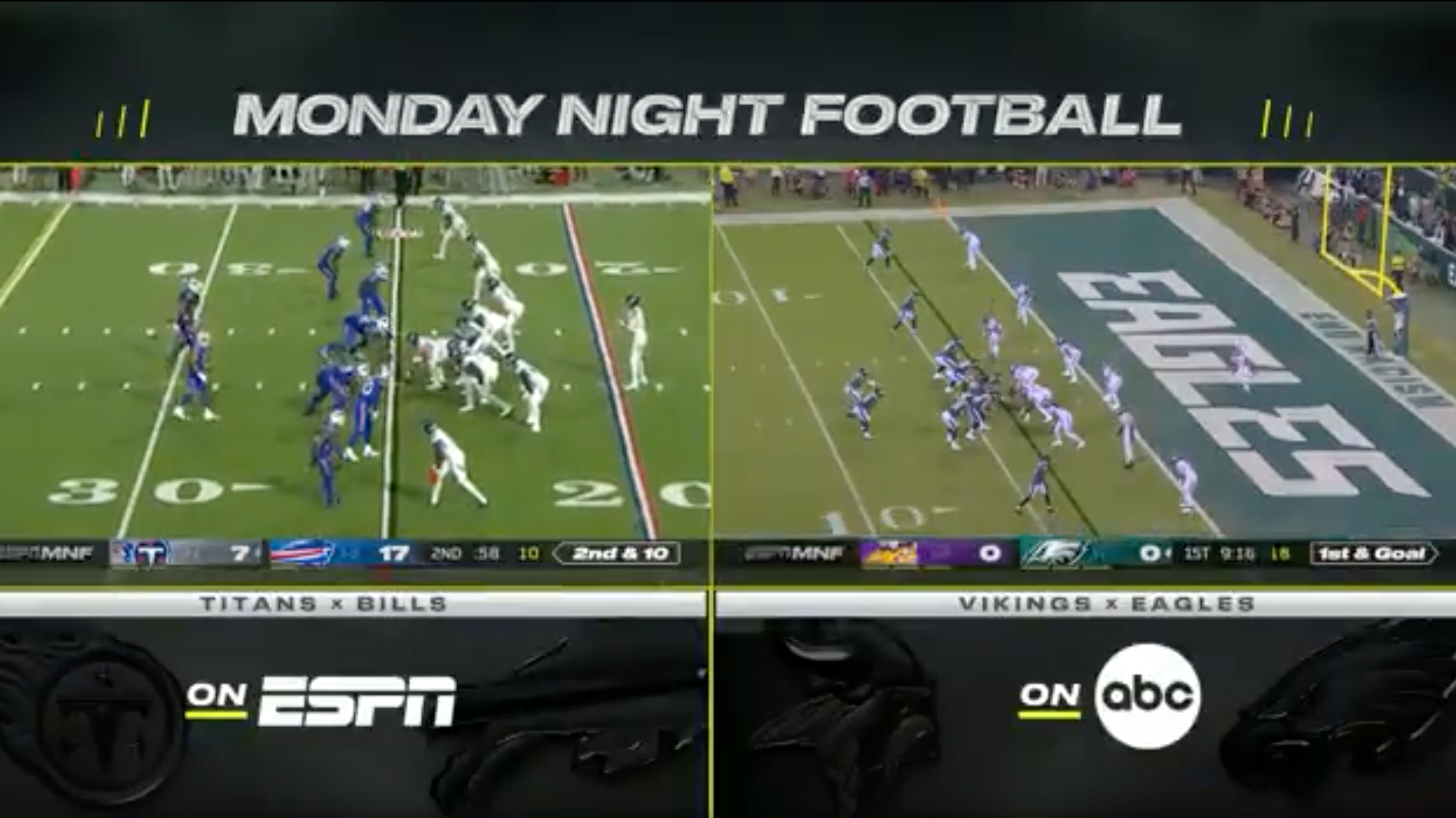 Monday Night Football' viewers call out ESPN over use of split