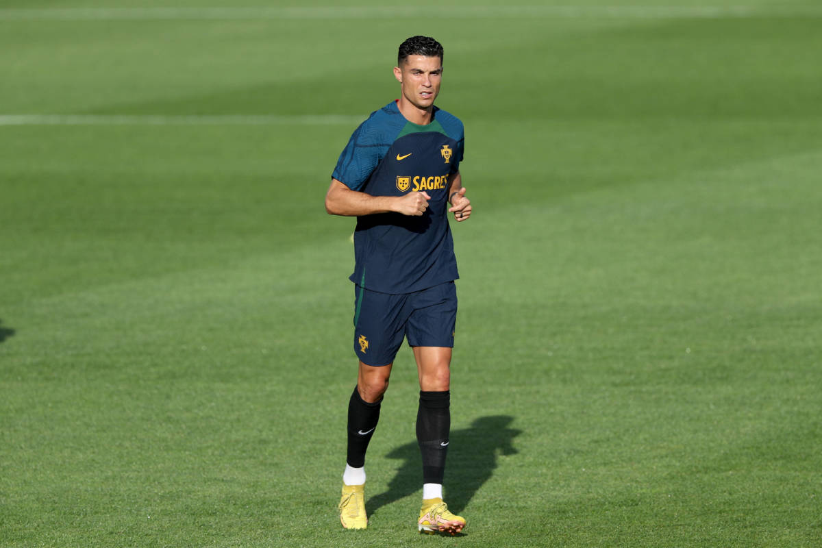 Cristiano Ronaldo pictured in Portugal training in September 2022