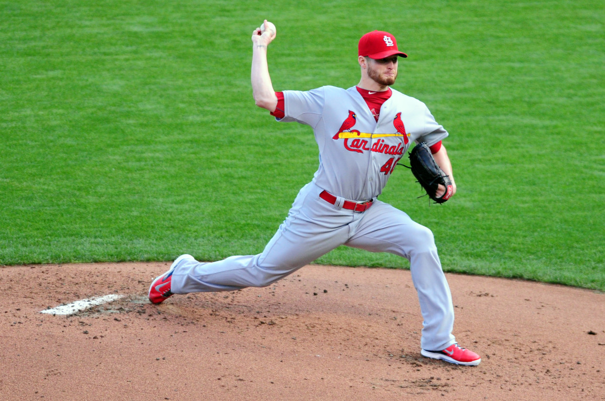 St. Louis Cardinals pitcher Shelby Miller (40) pitches against the SF Giants in the 2014 NLCS.