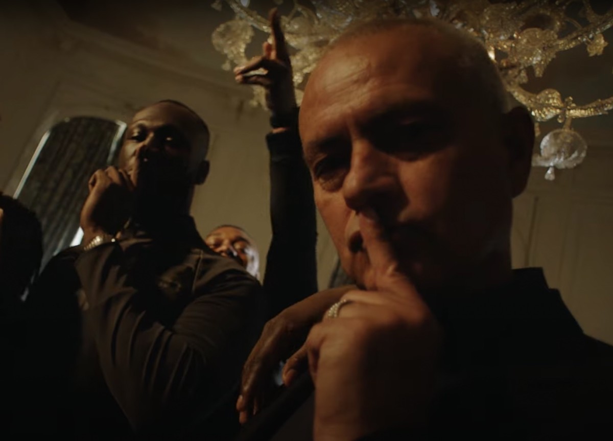 Jose Mourinho pictured (right) in a music video with UK rapper Stormzy