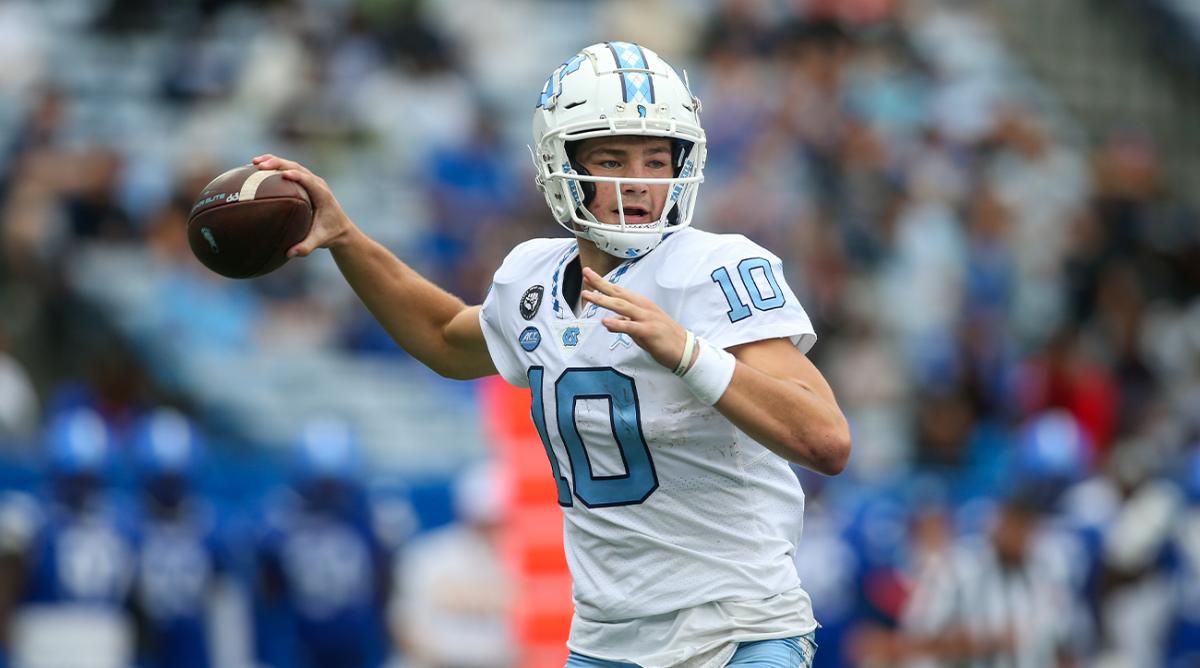North Carolina Tar Heels quarterback Drake Maye could be one of the top two selections in the 2024 NFL draft.