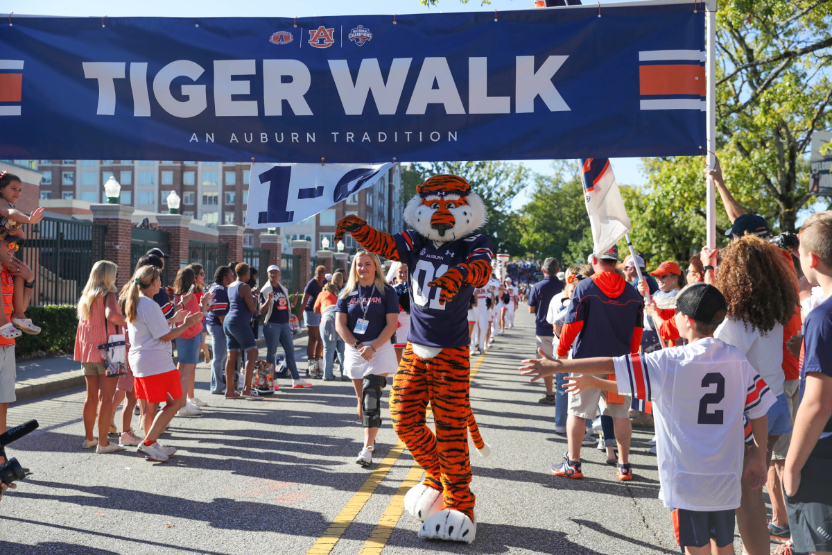 Tiger Walk prior to the game between the Missouri Tigers and the Auburn Tigers at Jordan-Hare Stadium on Sept. 24, 2022.