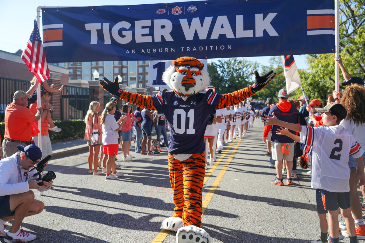 Tiger Walk prior to the game between the Missouri Tigers and the Auburn Tigers at Jordan-Hare Stadium on Sept. 24, 2022.