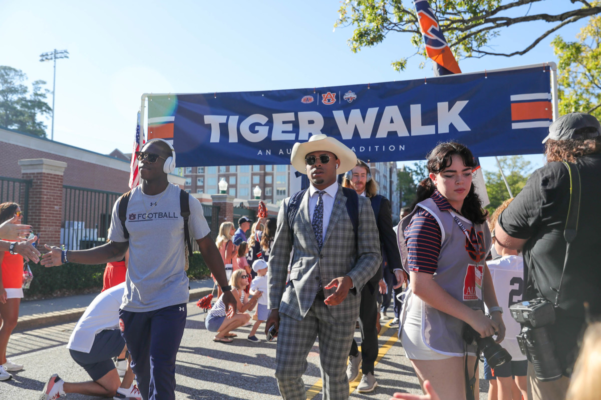 Tiger Walk prior to the game between the Missouri Tigers and the Auburn Tigers at Jordan-Hare Stadium on Sept. 24, 2022.