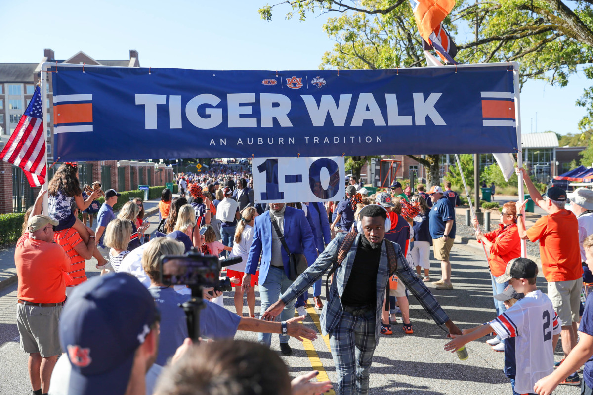 Tiger Walk prior to the game between the Missouri Tigers and the Auburn Tigers at Jordan-Hare Stadium on Sept. 24, 2022.