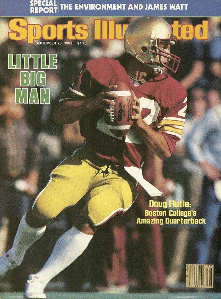 Doug Flutie on the cover of Sports Illustrated in 1983