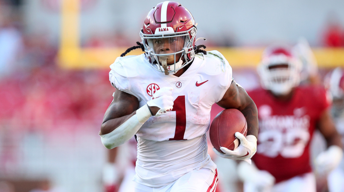 Alabama running back Jahmyr Gibbs was selected in the first round of the 2023 NFL draft by the Lions.