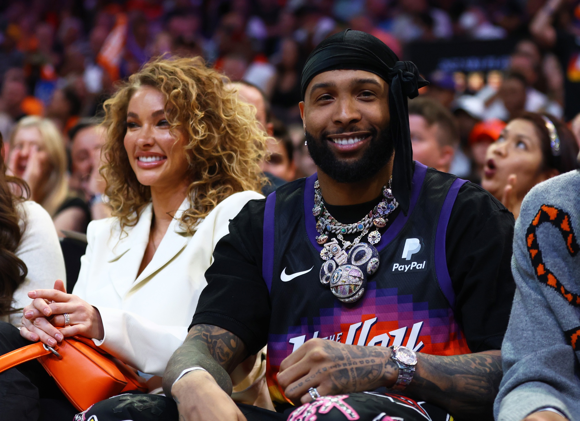 NFL Wide Receiver Odell Beckham Jr. Seen With The Miami Heat