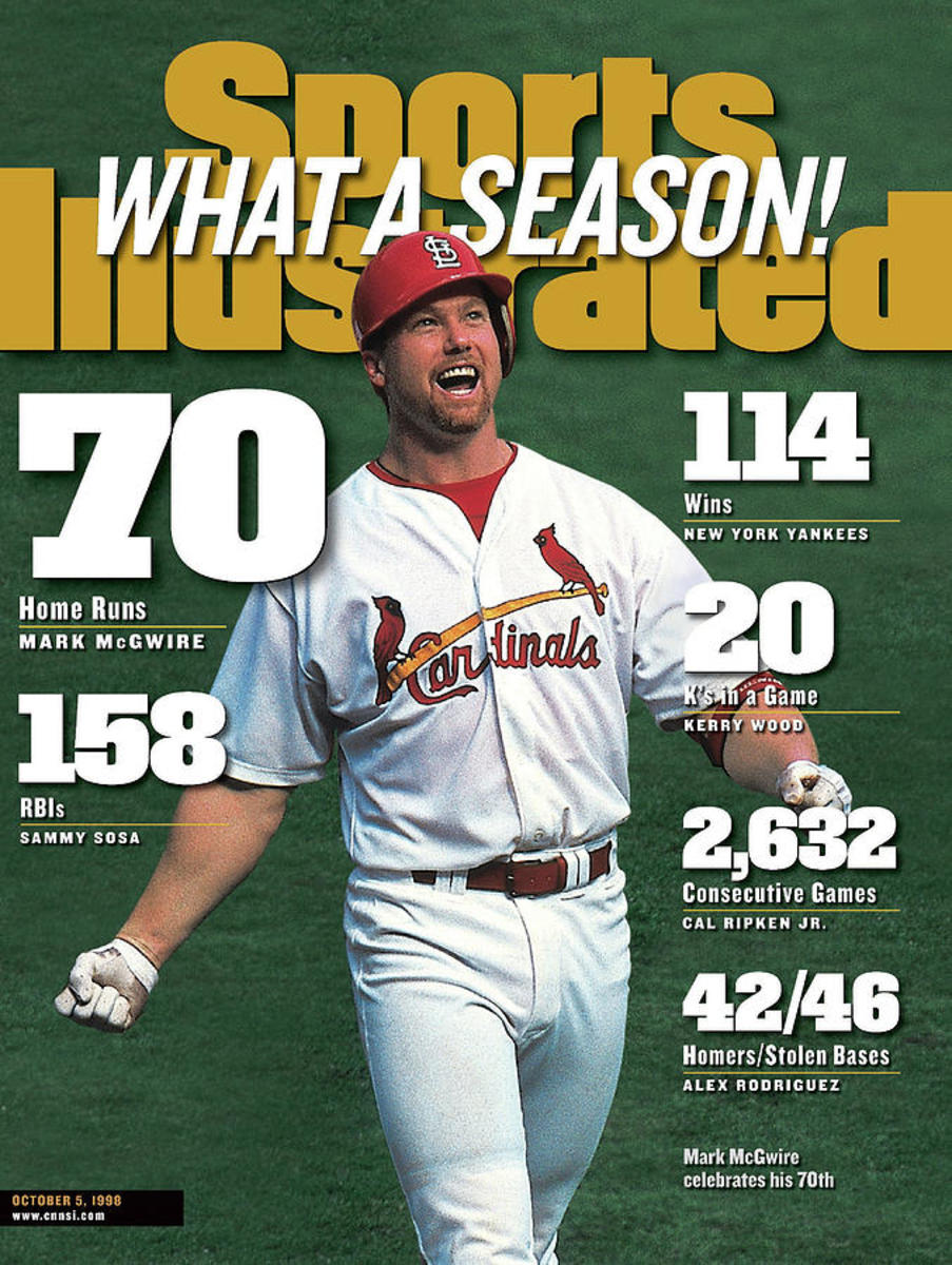 Mark McGwire on the cover of Sports Illustrated in 1998