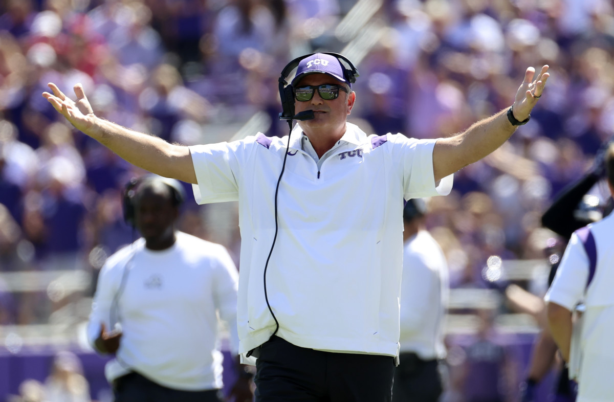 TCU head coach Sonny Dykes