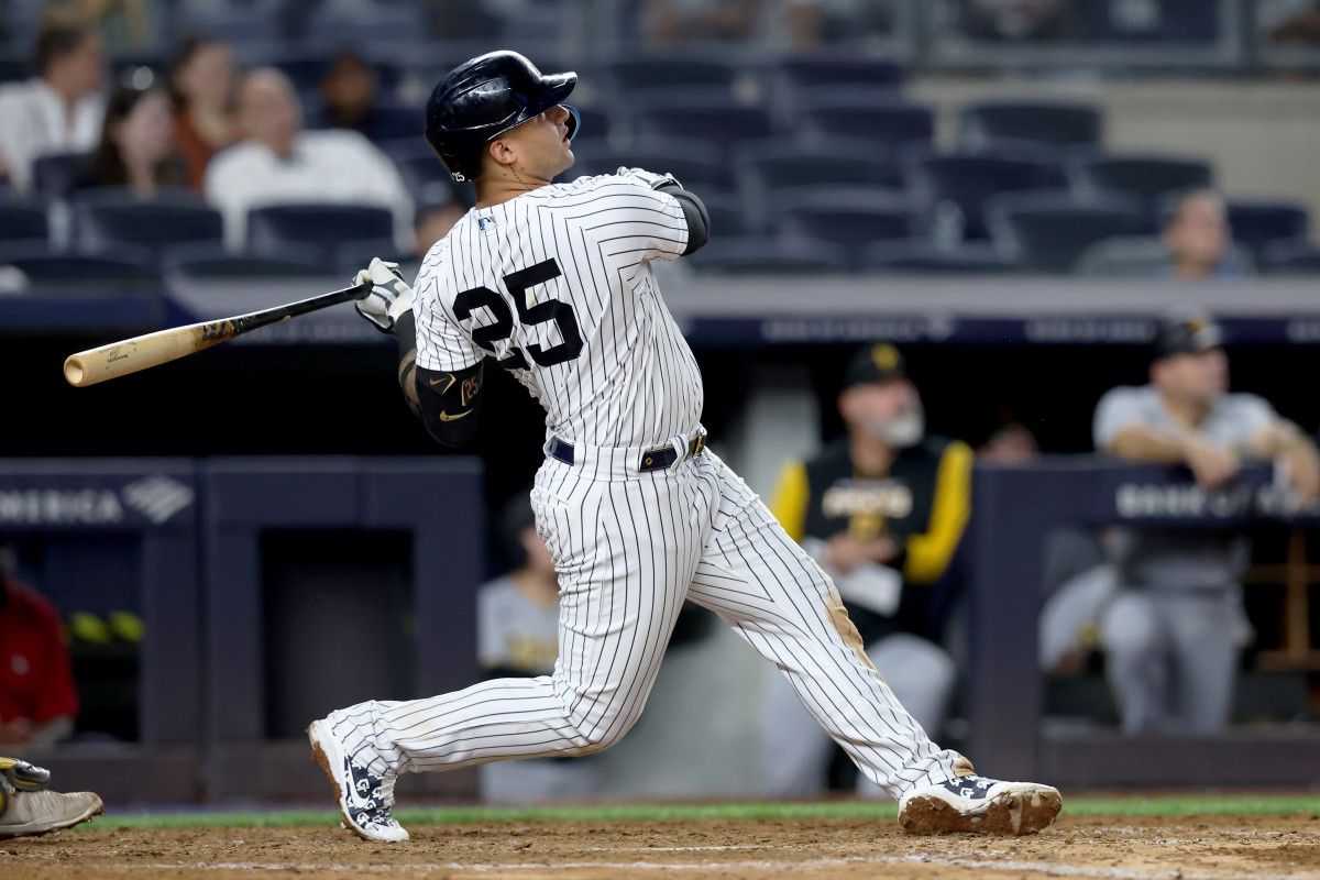 Gleyber Torres launches a home run.