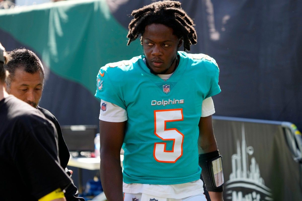 Dolphins quarterback Teddy Bridgewater in Week 5 against the Jets.