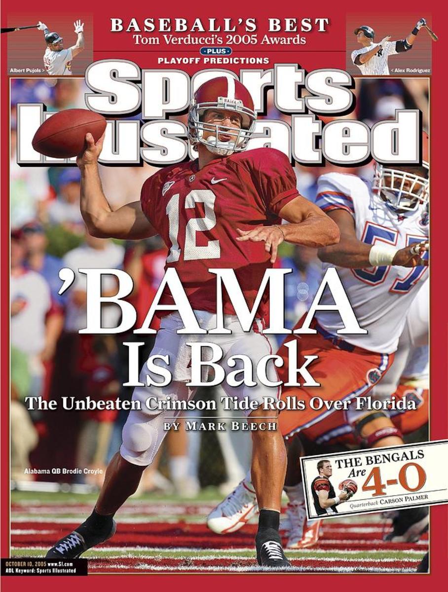 Alabama quarterback Brodie Croyle on the cover of Sports Illustrated in 2005