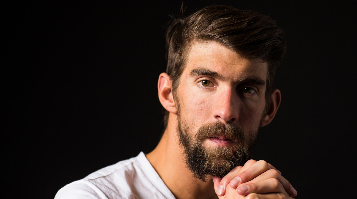 Phelps poses for a portrait photo in 2015