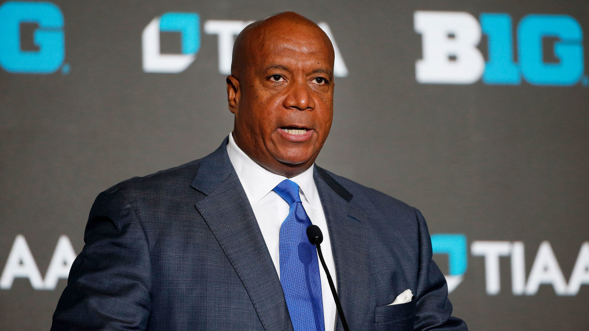 Big Ten commissioner Kevin Warren speaks at basketball media days