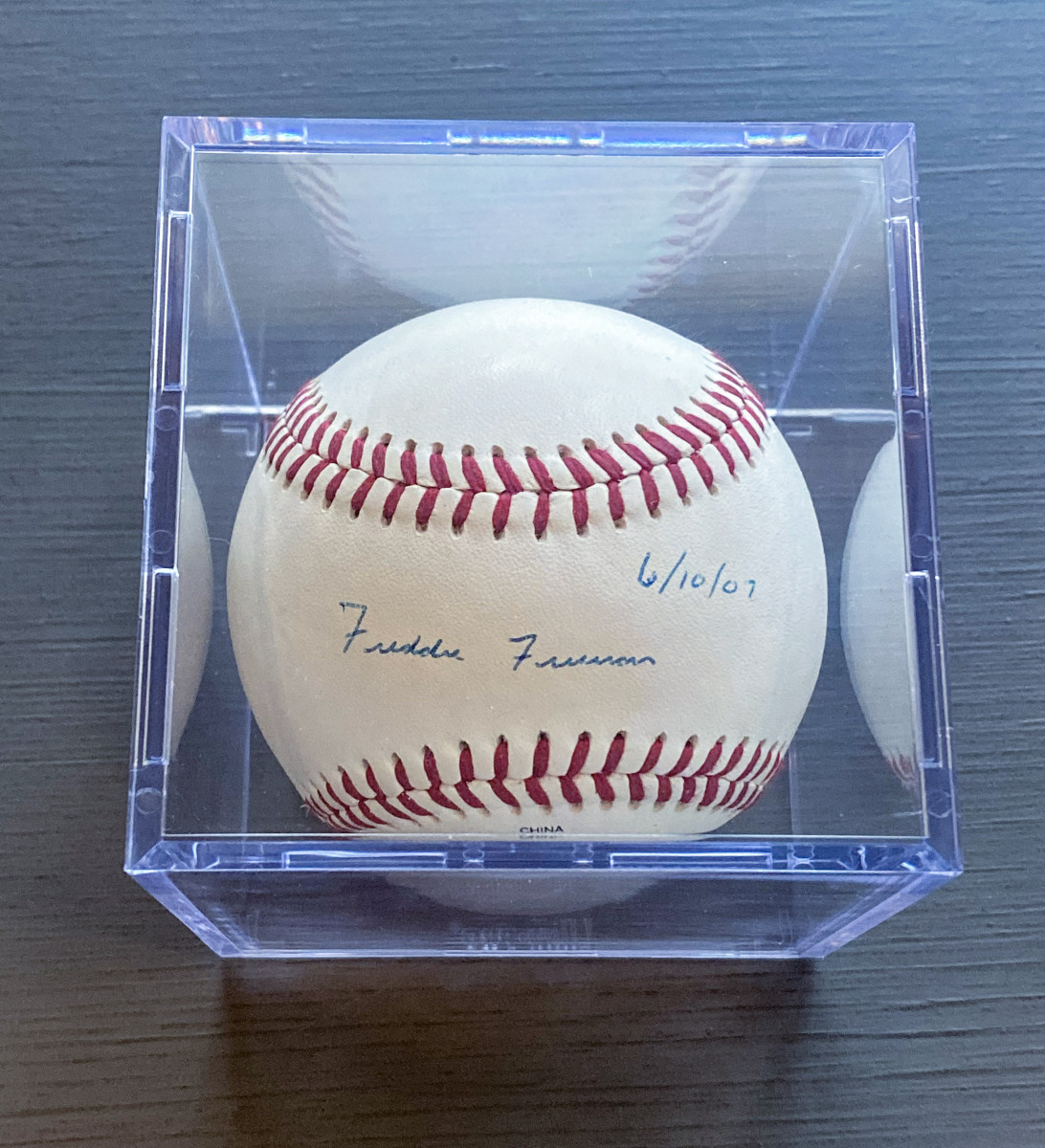 “I want to show you something,” says Battista. “It’s a baseball that five people have seen.”