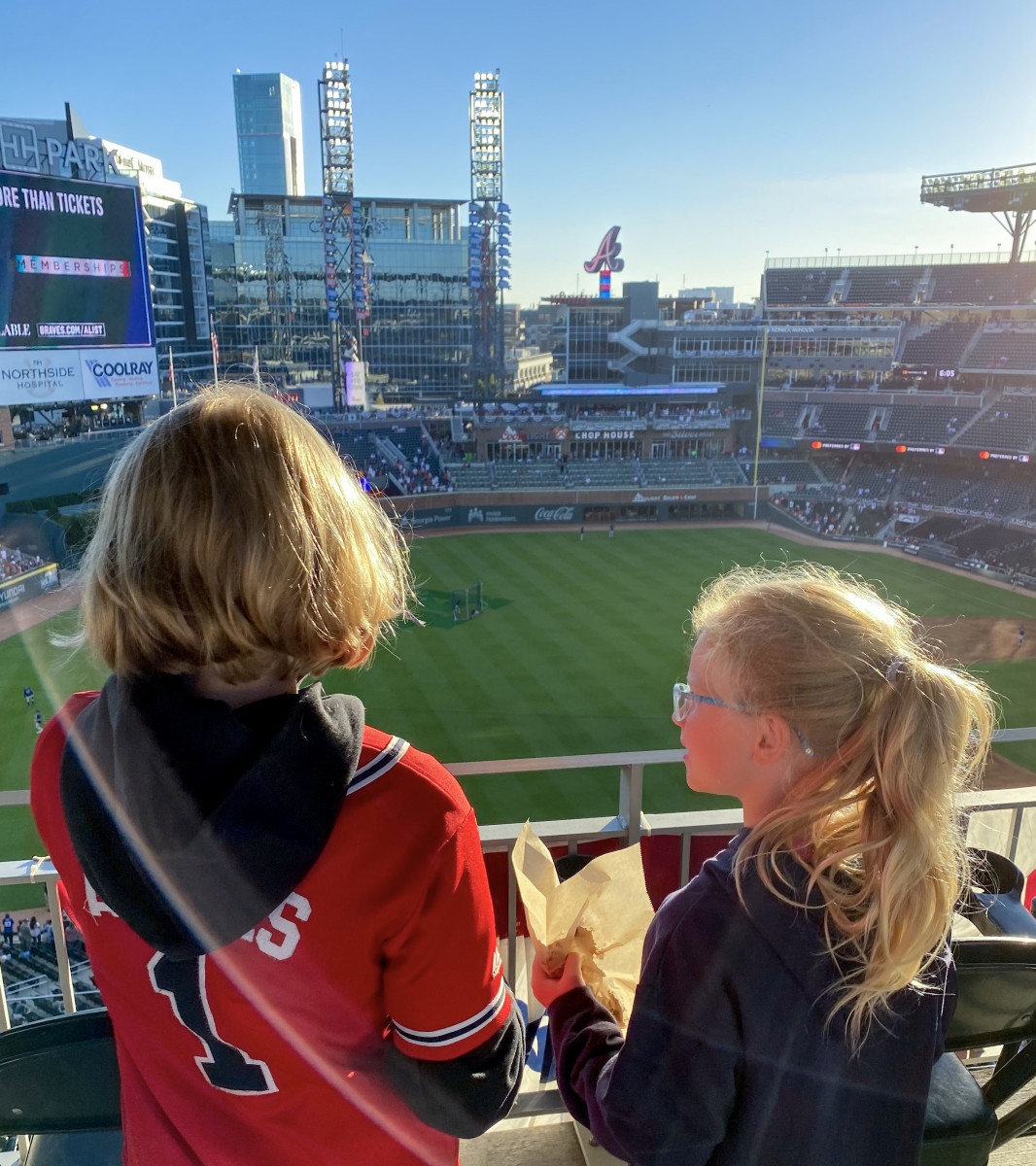 For the author, Freeman and the Braves brought focus—and brought Rose (left) and Grace into the fold.