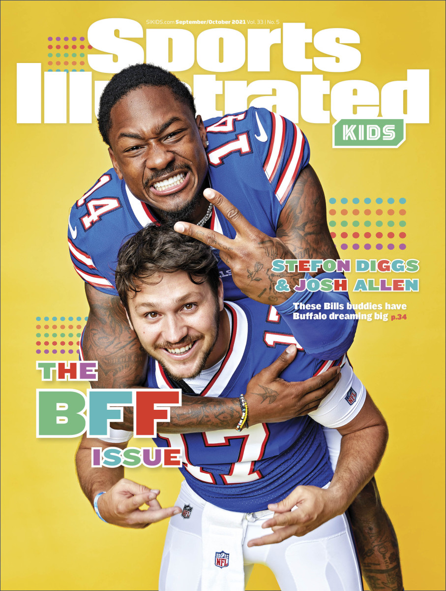 Josh Allen and Stefon Diggs on the cover of Sports Illustrated Kids September/October 2021 issue
