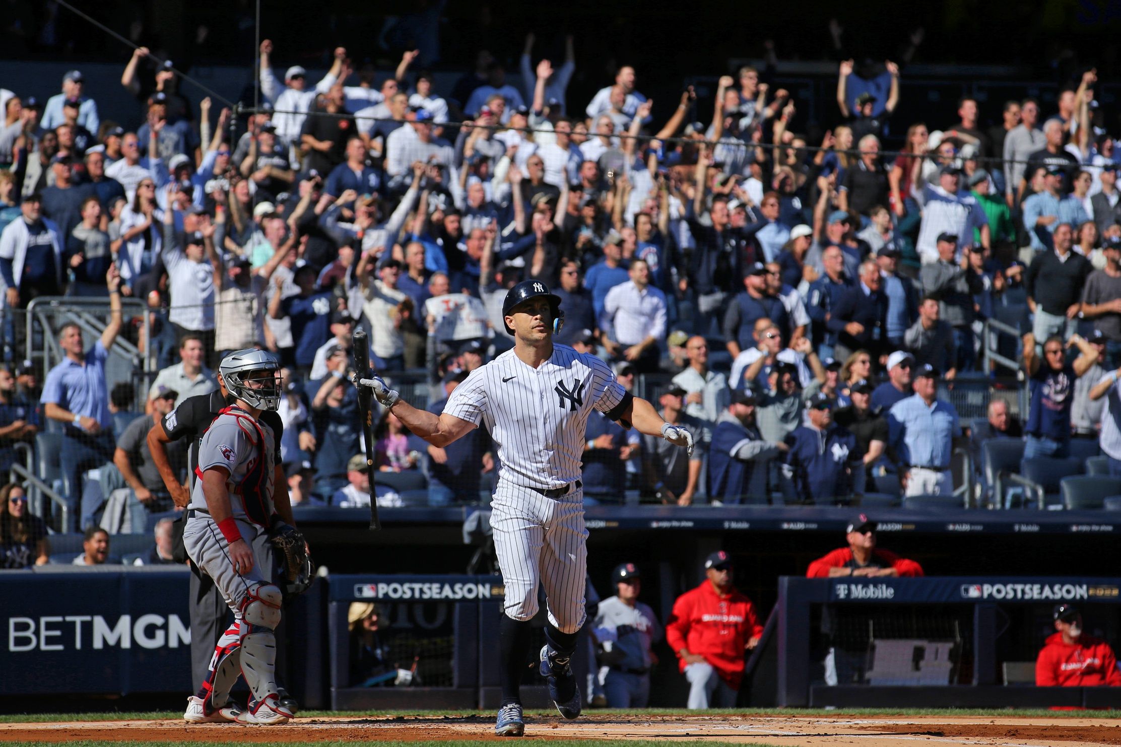 Giancarlo Stanton Crushes Home Run Against Cleveland Guardians After Umpire Misses Call - Sports Illustrated NY Yankees News, Analysis and More - Vimarsana News
