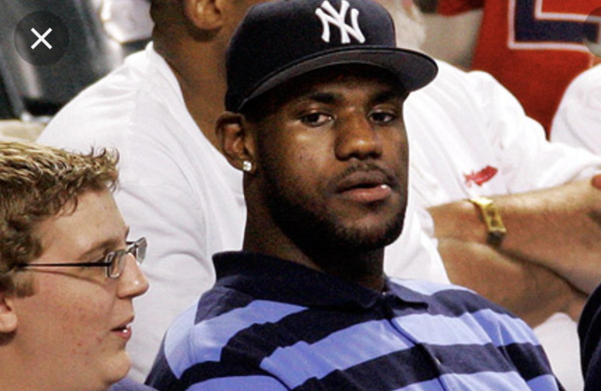 LeBron James wore a Yankees hat to a game with the Cleveland Indians back in 2007, and he says the Yankees are his favorite baseball team. 