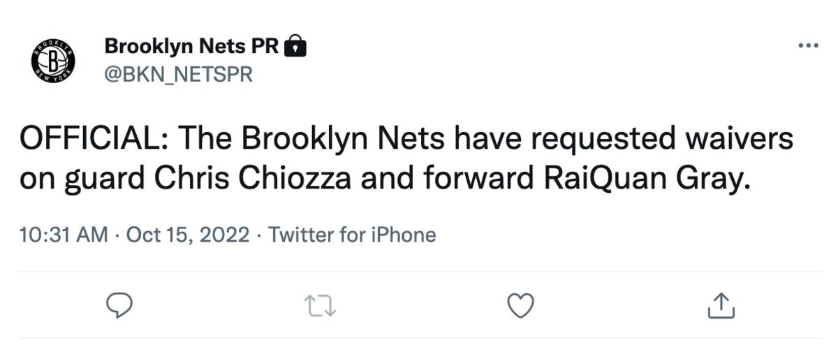 Screenshot Of Press Release From The Brooklyn Nets 