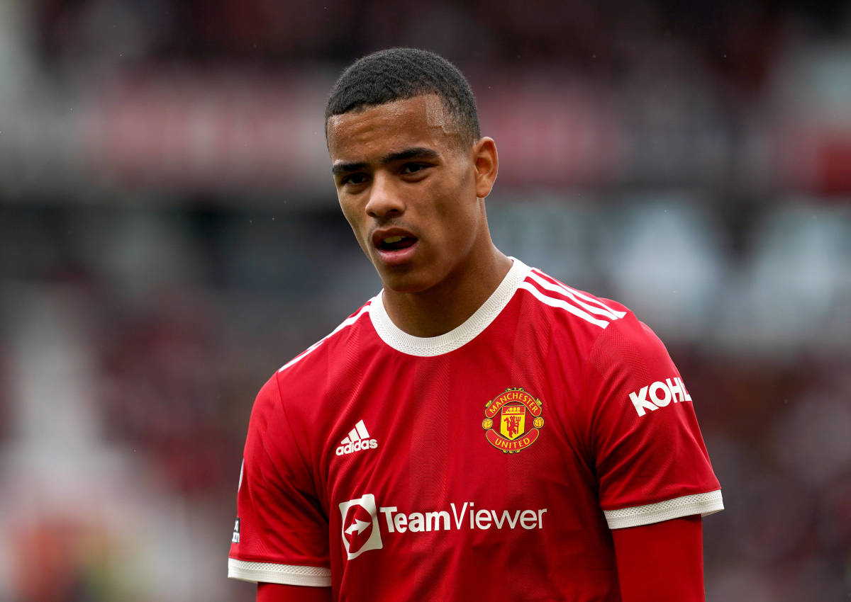 Mason Greenwood pictured playing for Manchester United in August 2021
