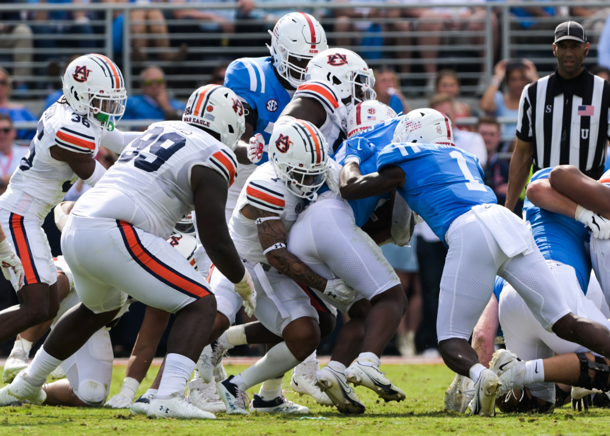 10/15/22; Oxford, MS, USA; Defensive tackle during Auburn vs Ole Miss