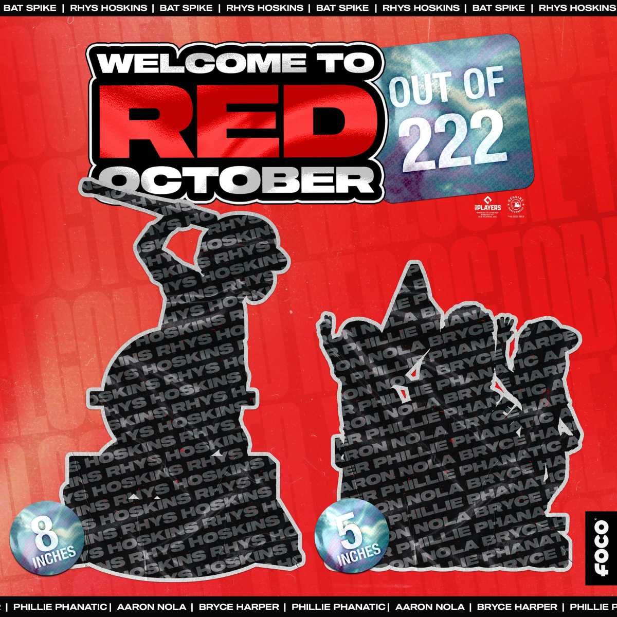 Rhys Hoskins Spike the Bat - Phillies NLDS Mini Scene Bobbleheads