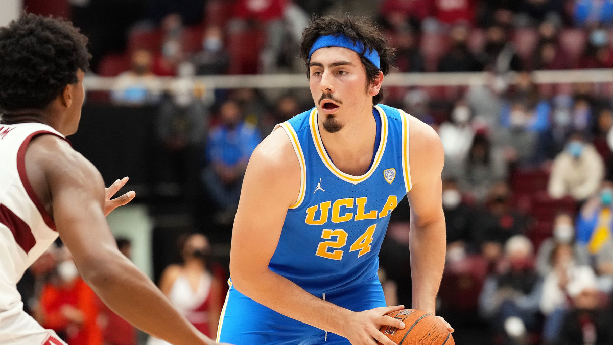 UCLA’s Jaime Jaquez Jr. holds the basketball