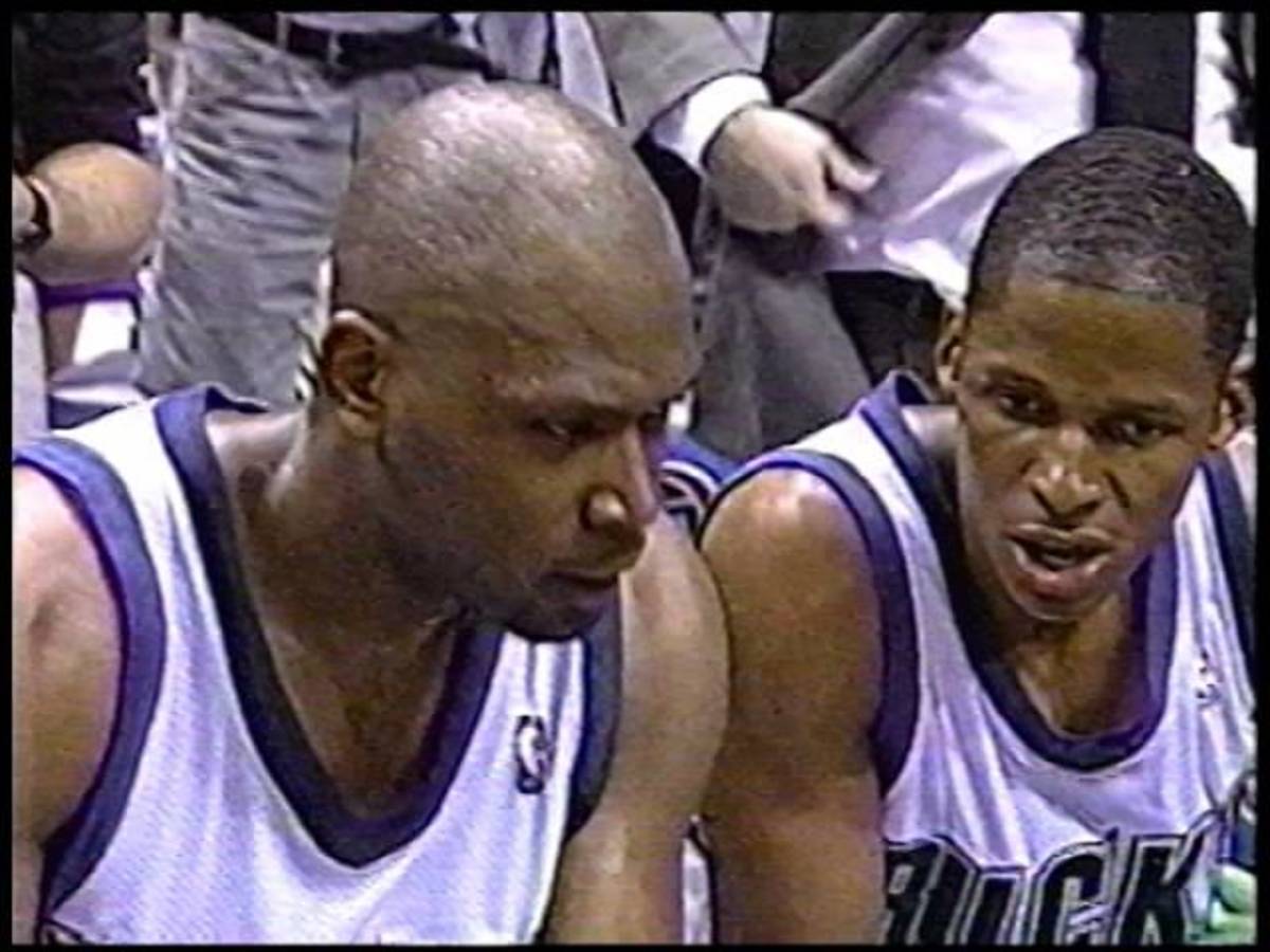 Glenn Robinson and Ray Allen during Game 7 of the EC Semi-Finals