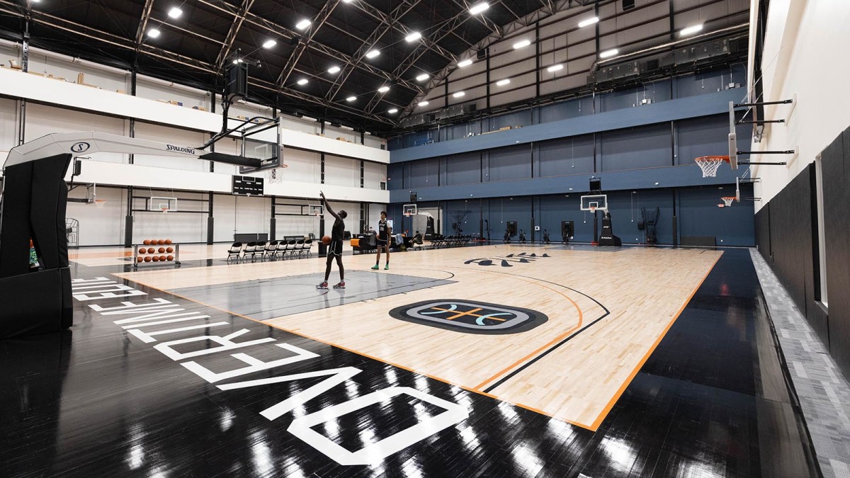 The practice court at Overtime Elite Academy.