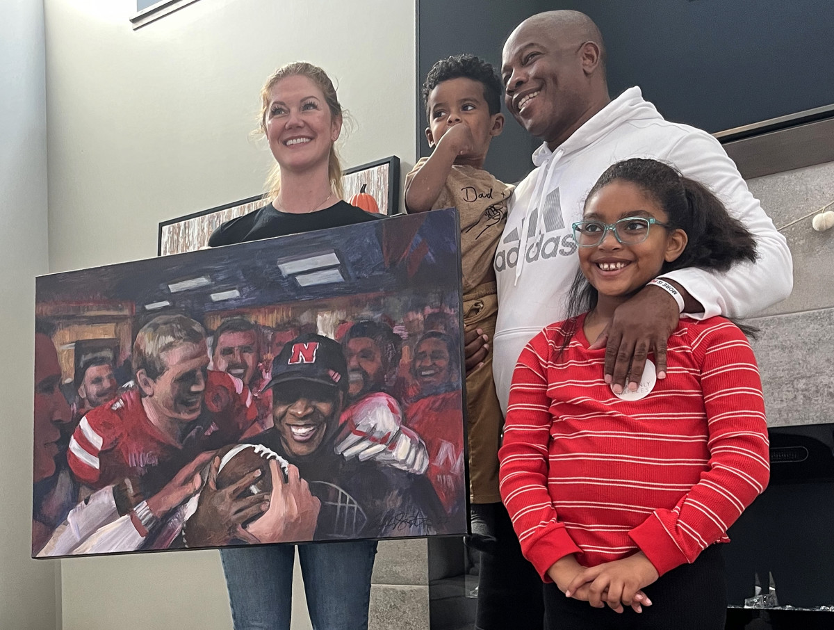 Priscilla Joseph with husband Mickey and children, 7-year-old Malania and 2-year-old Mickey Reign