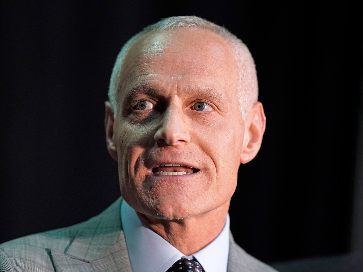 Big 12 commissioner Brett Yormark speaks