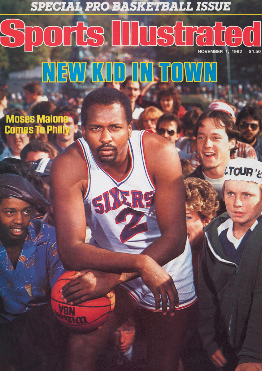Moses Malone on the cover of Sports Illustrated in 1982