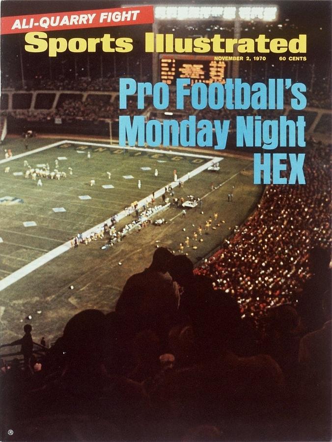 1970 Sports Illustrated cover featuring an NFL stadium at night
