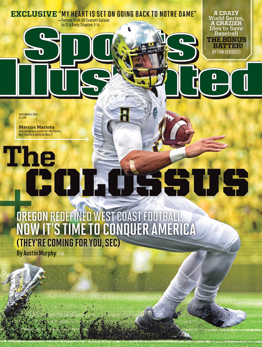 Marcus Mariota on the cover of Sports Illustrated in 2013