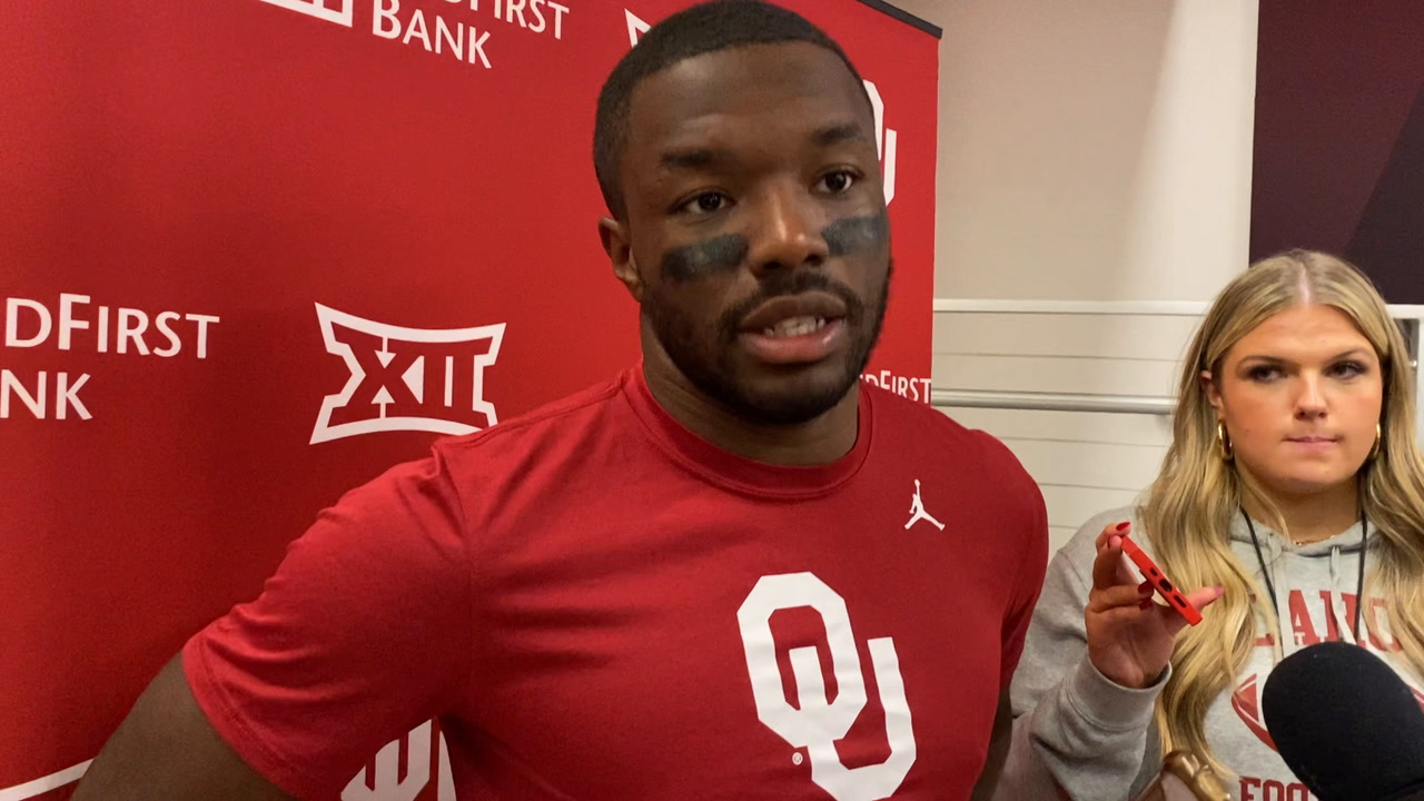 WATCH: Oklahoma WR Marvin Mims Baylor Postgame